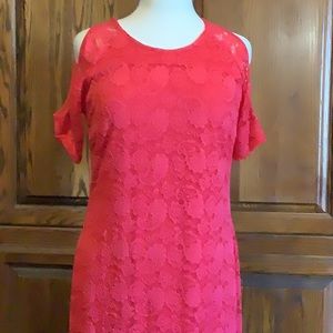 Venus Pullover Pink Lace Dress Size 10